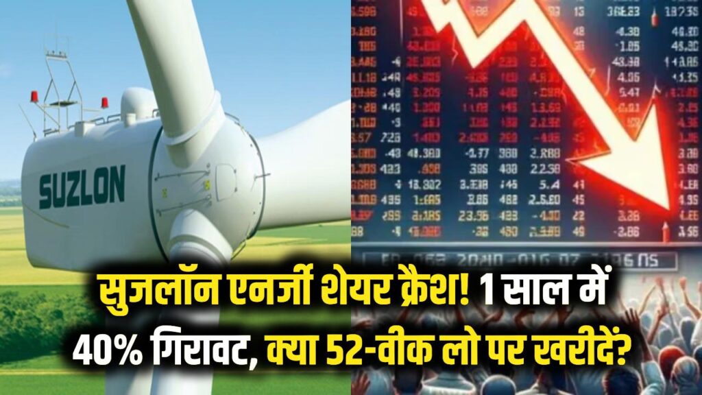 सुजलॉन एनर्जी के शेयरों में भारी गिरावट! 1 साल में निवेशकों के डूबे 40% पैसे, क्या 52-वीक लो पर खरीदारी करना है सही फैसला? 1 सुजलॉन एनर्जी के शेयरों में भारी गिरावट! 1 साल में निवेशकों के डूबे 40% पैसे, क्या 52-वीक लो पर खरीदारी करना है सही फैसला?