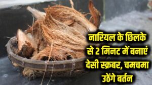 Kitchen Hacks: नारियल के छिलके फेंकने की गलती न करें! घर पर ही 2 मिनट में बनाएं बाजार जैसा 'स्क्रबर', चमचमा उठेंगे बर्तन