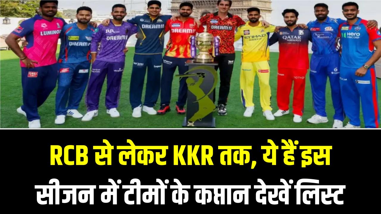 IPL 2026 : RCB से लेकर KKR तक, ये हैं इस सीजन में टीमों के कप्तान; देखें लिस्ट
