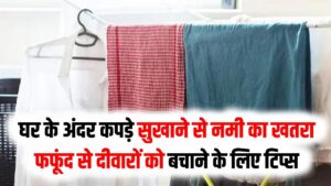 घर के अंदर कपड़े सुखाने से नमी का खतरा: फफूंद से दीवारों को बचाने के लिए ये टिप्स आएंगे आपके काम